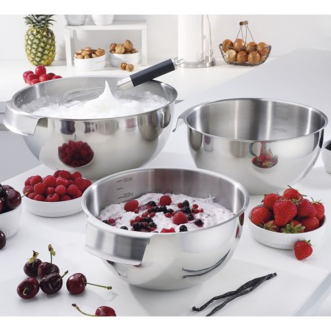 Miska kuchenna z rączką, stal nierdzewna, 3,3 l, śred. 22 x 12 cm