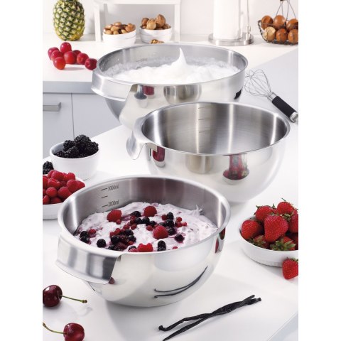 Miska kuchenna z rączką, stal nierdzewna, 3,3 l, śred. 22 x 12 cm