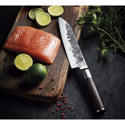 Nóż santoku, japońska stal/drewno wenge, 18 cm
