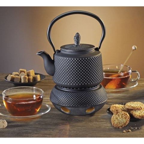 Podgrzewacz do dzbanka do herbaty KUCHENPROFI żeliwo śred. 15 x 7,5 cm czarny