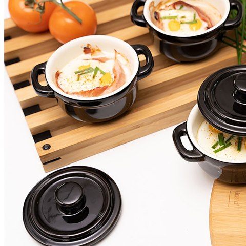 Podkładka pod gorące naczynia, bambus/metal, 20 x 20 x 3 cm