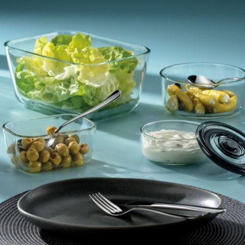 Pojemnik na żywność, szkło borokrzemowe/tworzywo sztuczne, 2,5 l, 24 x 18 x 11 cm