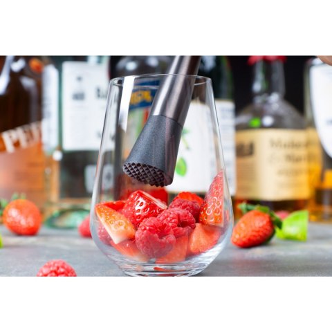 Tłuczek barmański, stal nierdzewna, śred. 3,3 x 20,5 cm, ciemnoszary