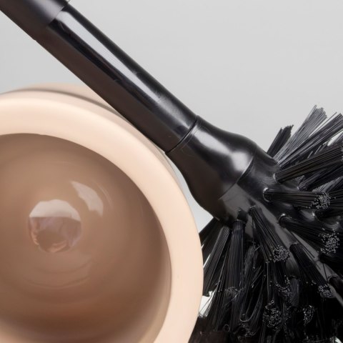 Zestaw do WC, ceramika gumowana/tworzywo sztuczne, śred. 10 x 45 cm, beżowy