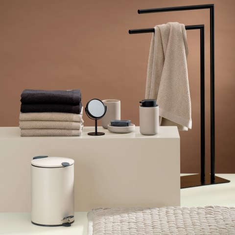 Zestaw do WC, ceramika gumowana/tworzywo sztuczne, śred. 10 x 45 cm, jasnoszary