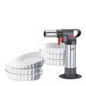 Zestaw do creme brulee KUCHENPROFI 7 elementów palnik + 6 porcelanowych miseczek