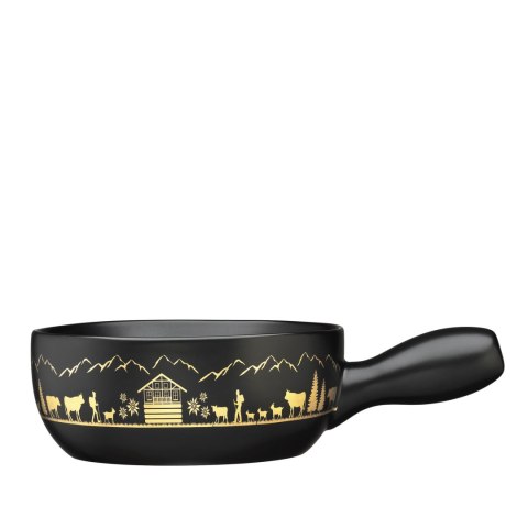 Zestaw do fondue, dla 6 os., 10 el., ceramika/metal, śred. 22 cm