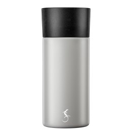 Kubek termiczny, jednoręczny, stalowy, 0,3 l, szary