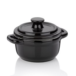 MINI naczynie żaroodporne z pokrywką KELA śred. 10 x 8 cm czarne MAŁE