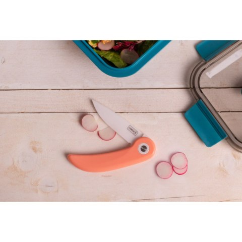 Składany nóż piknikowy ceramiczny LURCH 7,5 cm brzoskwiniowy