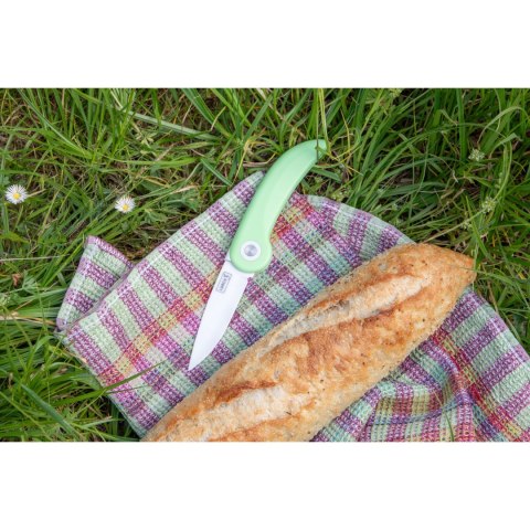 Składany nóż piknikowy ceramiczny LURCH 7,5 cm pistacjowy