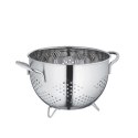 Stalowy durszlak, śred. 24 cm, wys. 15,5 cm