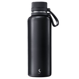 Butelka termiczna, stalowa, 1,0 l, czarna
