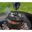 Garnek żeliwny z akcesoriami do używania na grillu nad ogniskiem 5,5 L śred. 30 x 13,5 cm