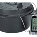 Garnek żeliwny z akcesoriami do używania na grillu nad ogniskiem 5,5 L śred. 30 x 13,5 cm