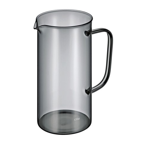 Kafeteria tłokowa, szkło borokrzemowe, 1,0 l/8 filiżanek, śred. 9,5 x 20,5 cm, szara