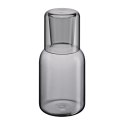 Karafka ze szklanką, szkło borokrzemowe, 0,75 l + 0,2 l, śred. 9,5 x 19,5 cm, szara