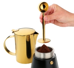 Miarka do kawy z tamperem 5 G kolor złoty CILIO