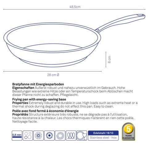 Patelnia stalowa KELA 28 x 6cm