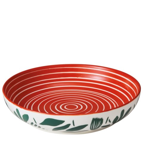 Płytka miska 0,75 L porcelana śred. 21 cm liście CILIO