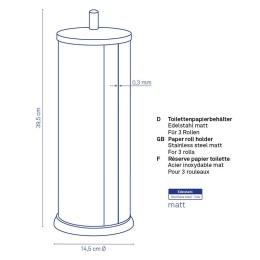 Pojemnik na papier toaletowy KELA 39,5 cm