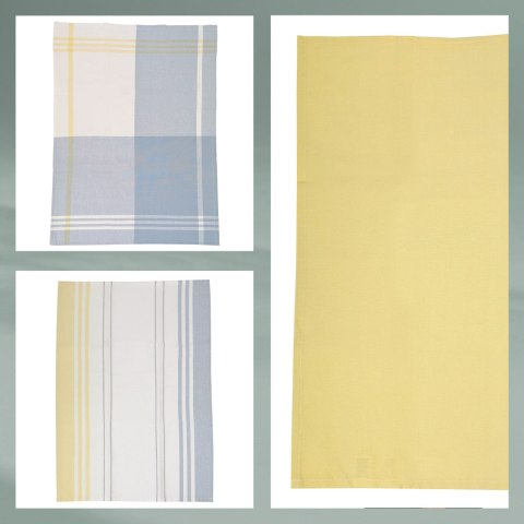 Ściereczki do naczyń, 65x45 cm, szaro-żółte, 3 szt.