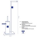 Zestaw toaletowy, 71 cm, metaliczny