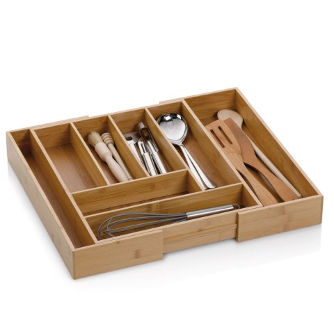 Bambusowy wkład na sztućce rozsuwany 35-58 x 43 x 6,5 cm KELA