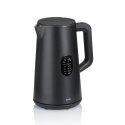 Czajnik elektryczny z regulacją temperatury, 1,5 l, śred. 15,5 x 27,5 cm, czarny