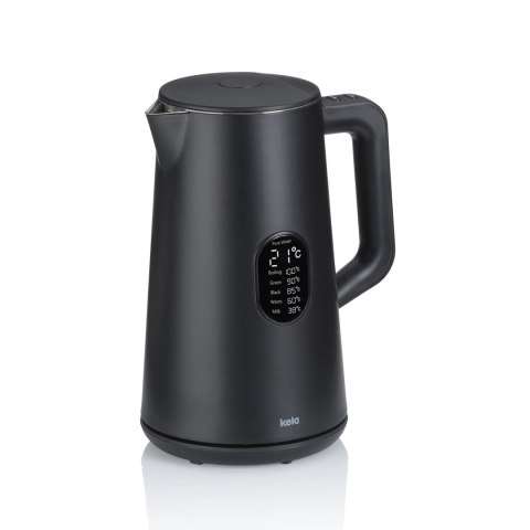 Czajnik elektryczny z regulacją temperatury, 1,5 l, śred. 15,5 x 27,5 cm, czarny