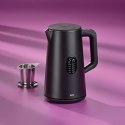 Czajnik elektryczny z regulacją temperatury, 1,5 l, śred. 15,5 x 27,5 cm, czarny