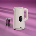 Czajnik elektryczny z regulacją temperatury 1,5 L śred. 15,5 x 27,5 cm kremowy KELA