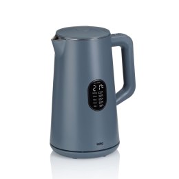 Czajnik elektryczny z regulacją temperatury, 1,5 l, śred. 15,5 x 27,5 cm, szary