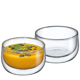 Miseczki deserowe o podwójnych ściankach 2 sztuki 0,4 L przezroczyste CILIO