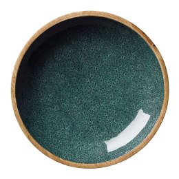 Półmisek z drewna mango, śred. 35 x 6 cm, minerały
