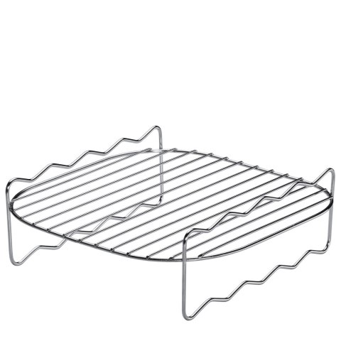 Zestaw grillowy do air fryera, 5 el., stal nierdzewna, 21,5 x 21,5 x 7 cm